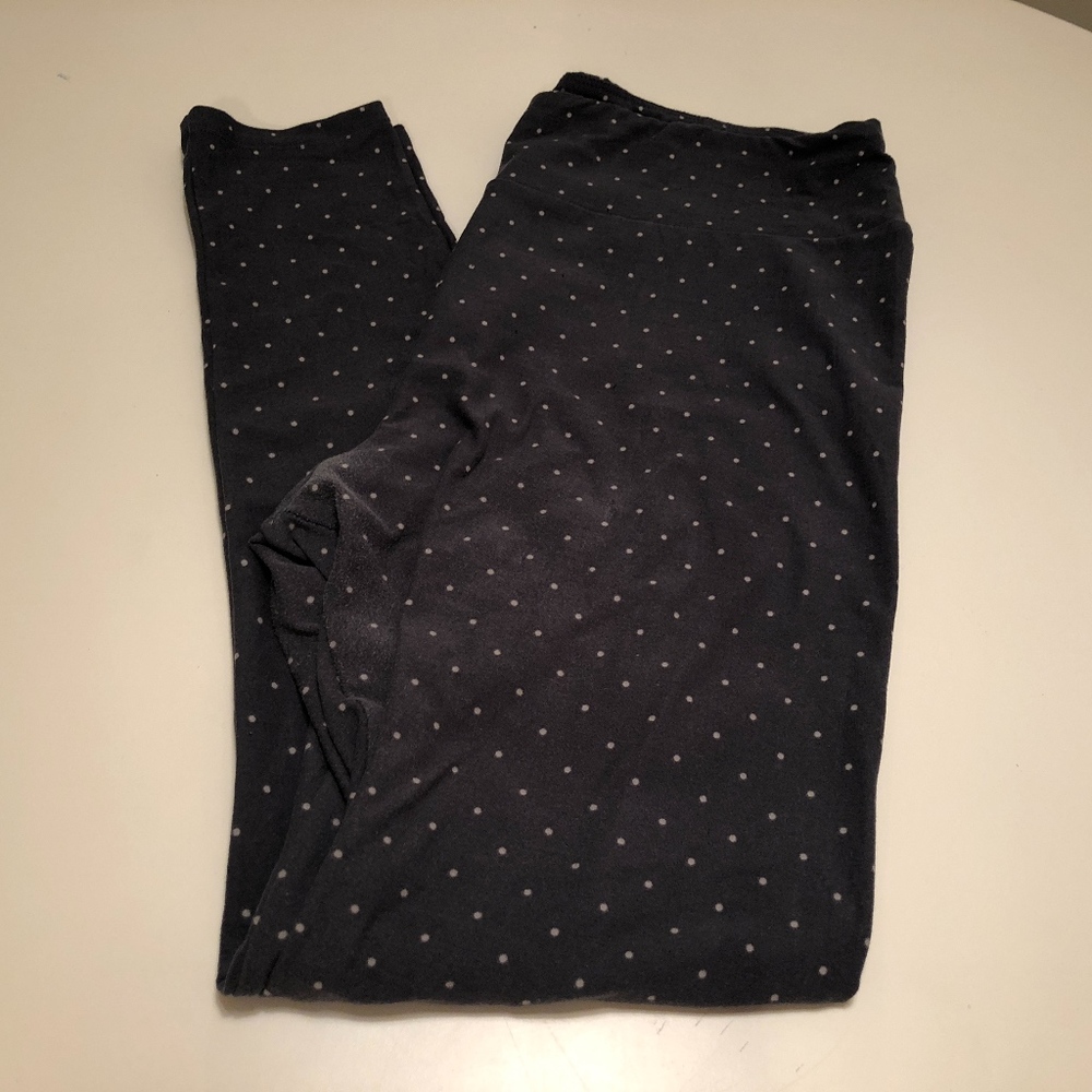 LULAROE - Gray/White Dot Leggings -TC
